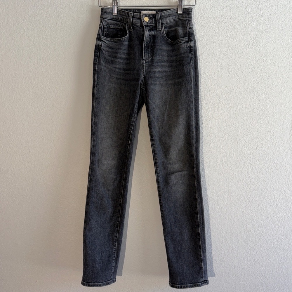Favorite Daughter Seattle‎ Grey The Erin High Rise Straight Leg Jeans Size 24 - Picture 2 of 10